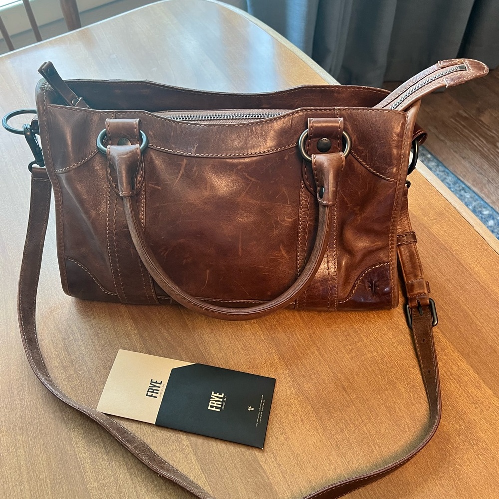 Frye Brown/Cognac LEATHER Melissa Satchel